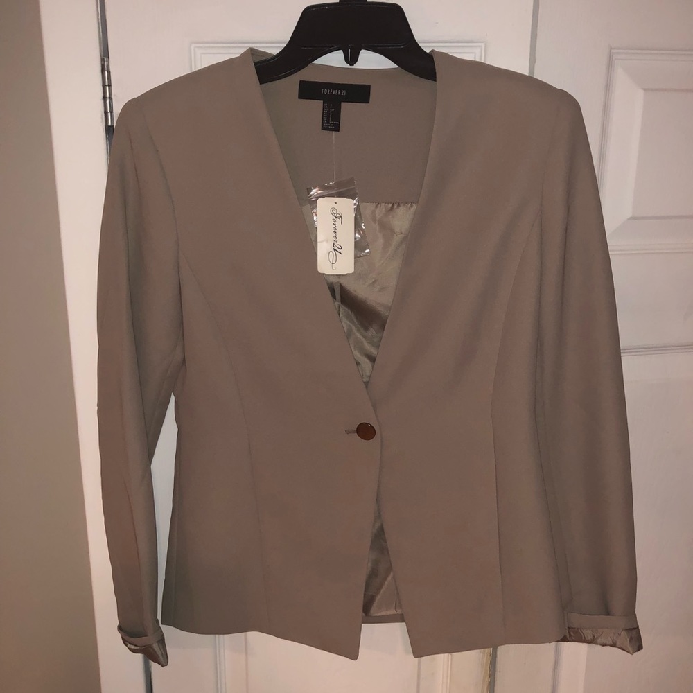 Taupe F21 Career Jacket/Blazer